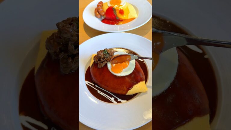 絵本から飛び出てきたかのような可愛すぎるオムライス🍳 #東京グルメ #japanesefood