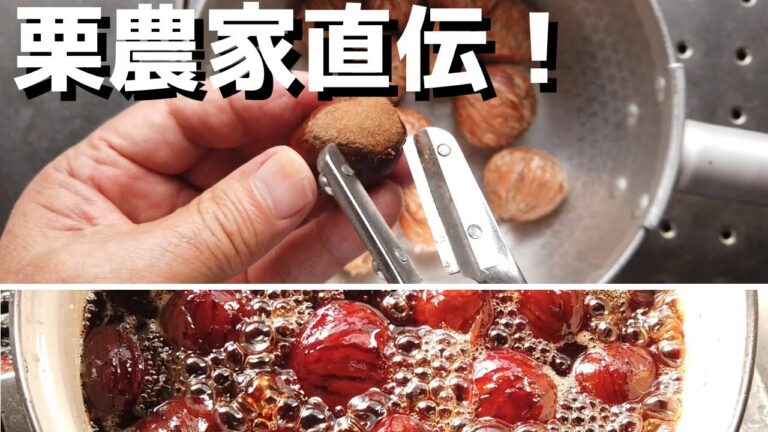 栗農家直伝！栗の渋皮煮の作り方（レシピ）/栗の皮（鬼皮）の簡単な剥き方・茹で方