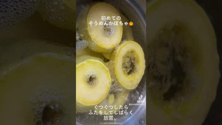 初めてそうめんかぼちゃを食べてみました🎃　#shorts