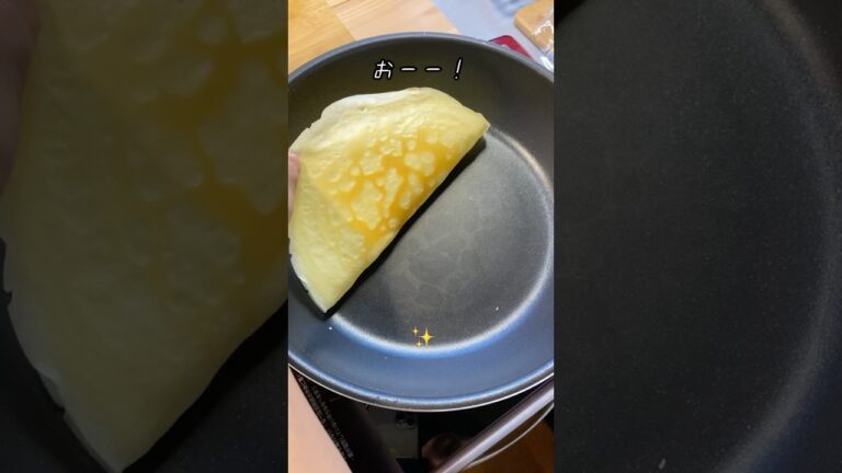 クレープ初挑戦でした！ #スイーツ #お菓子作り #クレープ #いちご #バナナ #生クリーム