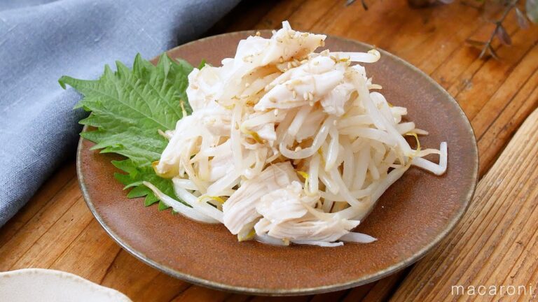 【ささみともやしの中華和え】レンチンで完成！ささみともやしで簡単副菜♪ごま油香る！｜macaroni（マカロニ）