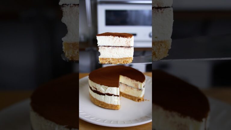 材料4つ！ティラミスケーキ作り方！#food