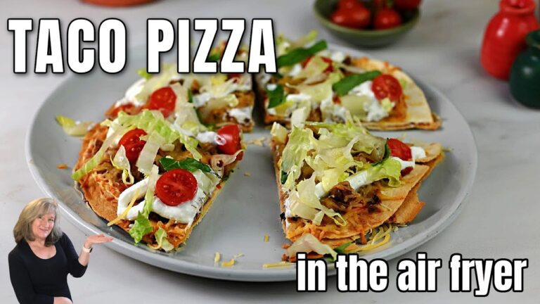 Taco Pizza (Mexican Pizza) in the Air Fryer! Better than Taco Bell!
