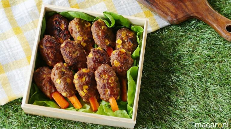 【おでかけごはん】ワンハンドでぱくぱく。コーンバーグのレシピ 作り方