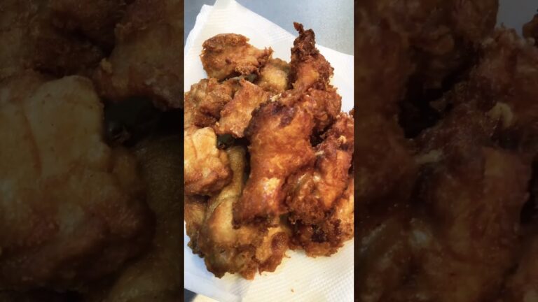 ザクから粉でフライドチキン作ってみた。#飯テロ　#からあげ