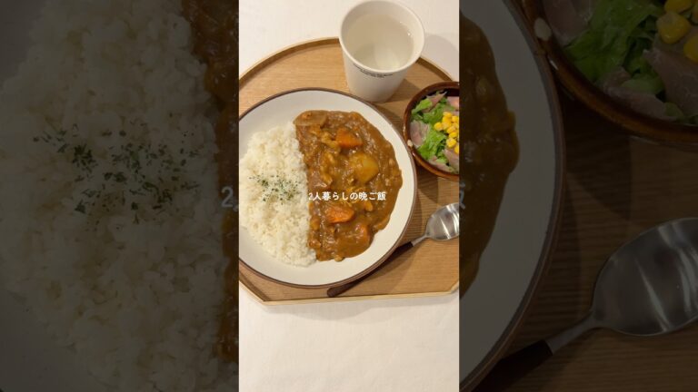 我が家のカレーライス☺️🥄(かなりシンプル) #料理 #簡単レシピ #今日の晩ごはん #カレー