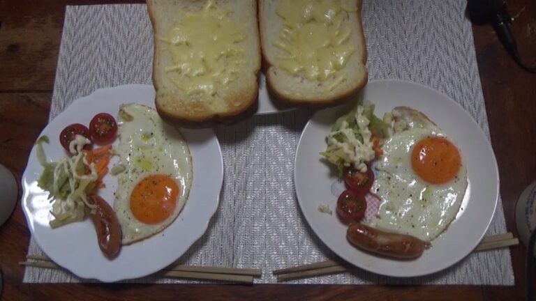 日曜は時間あるから、たまごつけつけチーズパンで朝ごはん☆