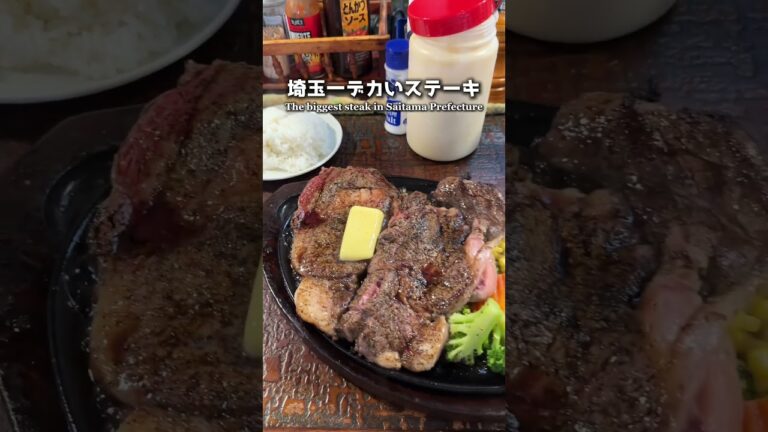 【デカ盛り】埼玉一デカいステーキがやば過ぎた！【坂戸市】