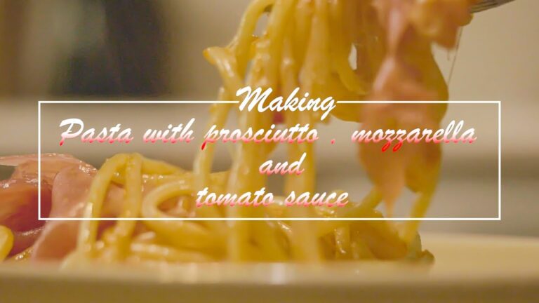 【料理動画】Making Pasta with prosciutto, mozzarella cheese and tomato sauce  生ハムととろ〜りモッツァレラチーズのトマトパスタの作り方