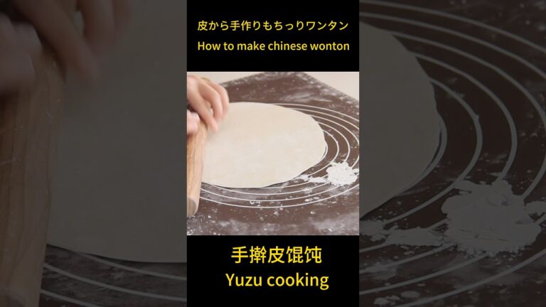皮から手作りもちっりワンタン😋//纯手工馄饨//How to make wonton😋 #美味しい #cooking #cookingchannel #美味 #chinesefood #馄饨