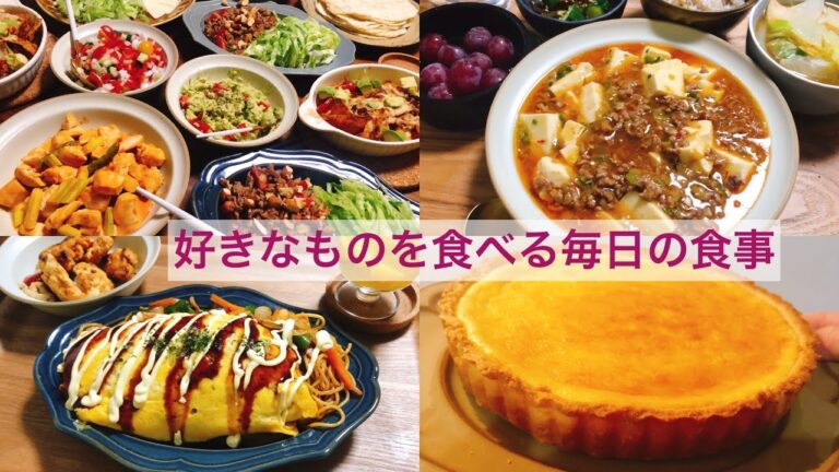 【vlog】好きなものでお腹を満たす/毎日チートデイ/大学生食事vlog/医学生/トルティーヤパーティ、パン作り、チーズタルト、麻婆豆腐、オムそば、冷しゃぶ