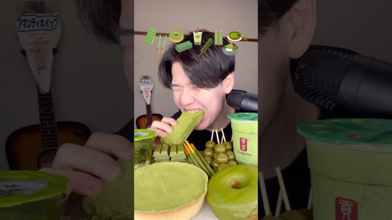 【大食い】抹茶系スイーツ爆食い🍵#shorts #モッパン #asmr #mukbang #大食い