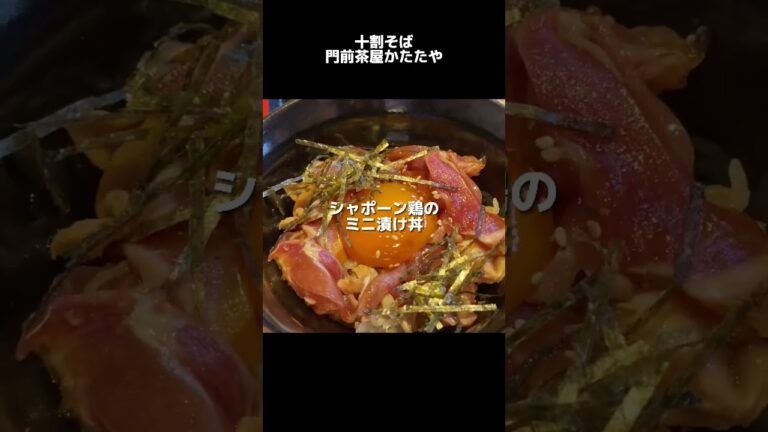 チャンネル登録お願いします🤲【十割蕎麦 門前茶屋かたたや】シャポーン鶏の鶏南蛮つけそば #十割蕎麦 #守山市グルメ #shorts