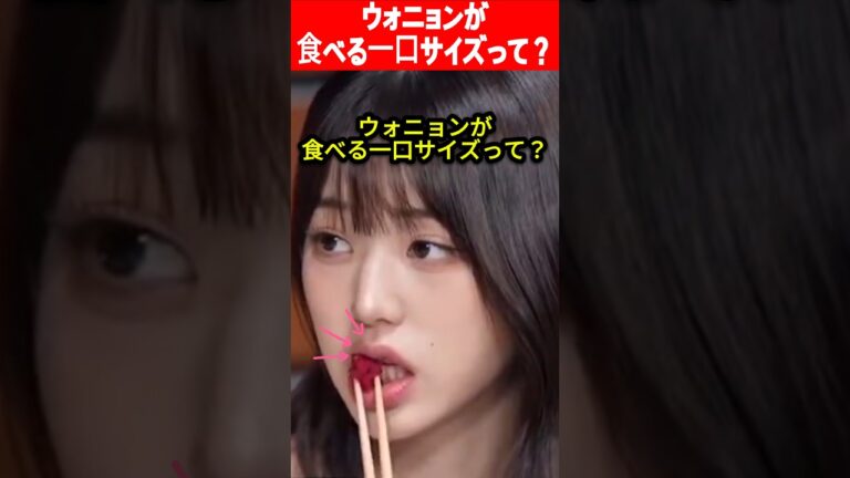 ウォニョンが食べる一口サイズって？