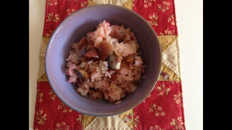 【簡単美味しい炊き込みご飯】16.イワシ缶とカリカリ梅の炊き込みご飯