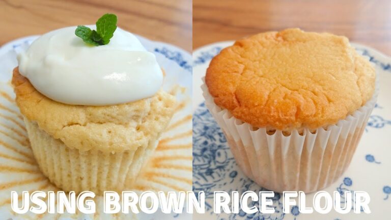 Gluten Free Cupcake using Brown Rice Flour / Recipe 玄米粉を使ったシフォンカップケーキ　レシピ