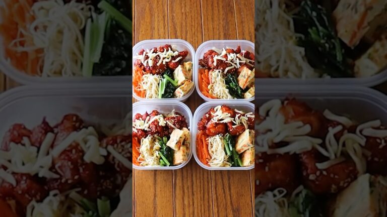 日曜日の朝から作る冷凍ヤンニョム弁当🍖🍱✨