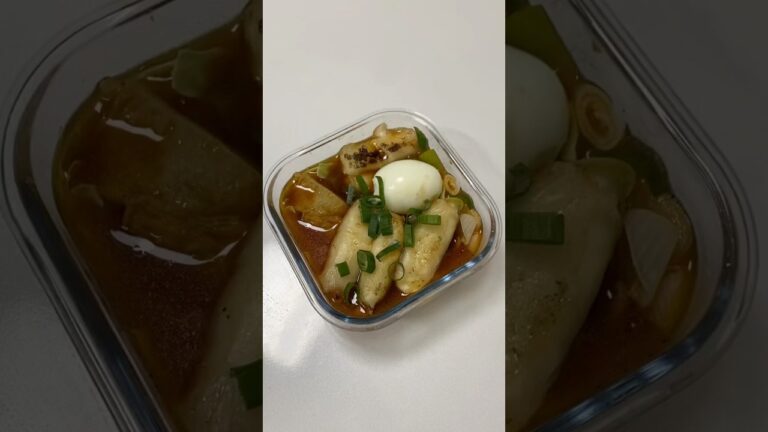 韓国ワーホリ🇰🇷自炊記録👩‍🍳　ライスペーパートッポギ 일본인 자취생의 요리기록 라이스페이퍼 떡볶이