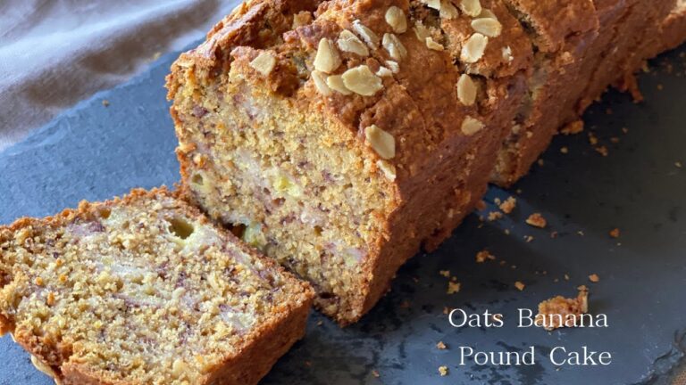 【オートミールバナナパウンドケーキ　Oats Banana Pound Cake】