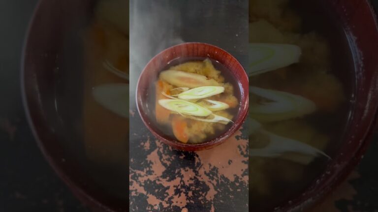 【湯気動画】牛蒡と人参の味噌汁2021/11/25