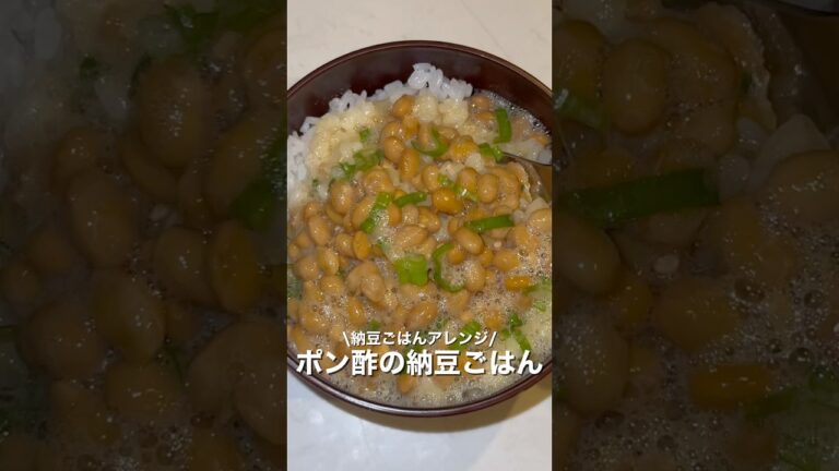 納豆ごはんアレンジ/ポン酢の納豆ごはん