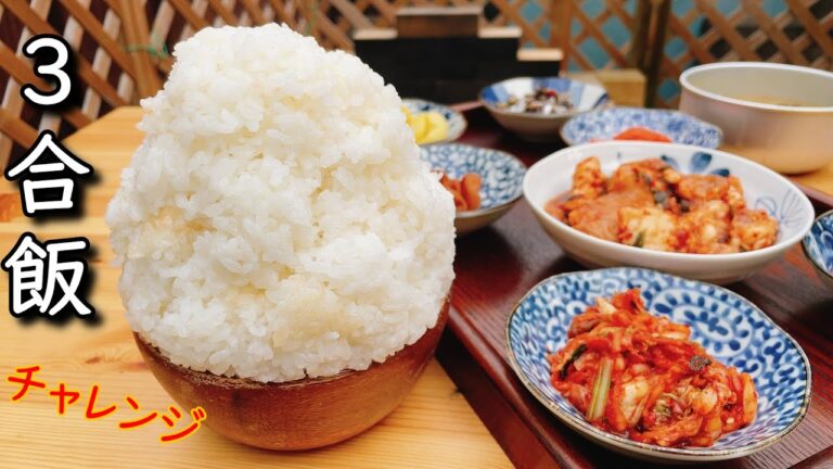 米３合の超爆盛りマンガ飯に挑む‼ニラだれホルモンもあるよ