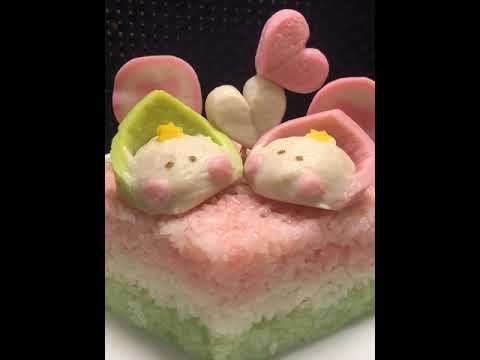 三色ひし形で！可愛いひな祭り  作ろう雛寿司