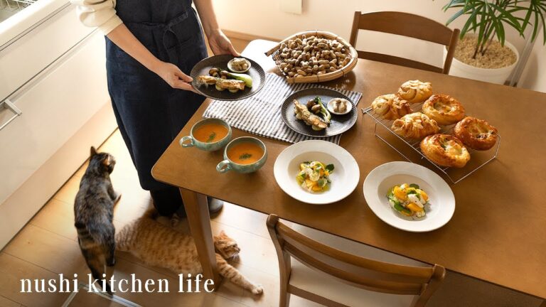 # 130 温かいスープと焼きたてパンのある暮らし, 寒い日のほっとする台所時間【暮らしと食のvlog】Bread & Broth