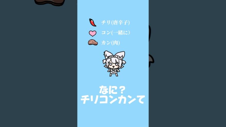 言いたくなるねチリコンカン 動画素材配布してます #プリマメリル #vtuber #イラスト #animation #shorts #hololive #綺々羅々ヴィヴィ