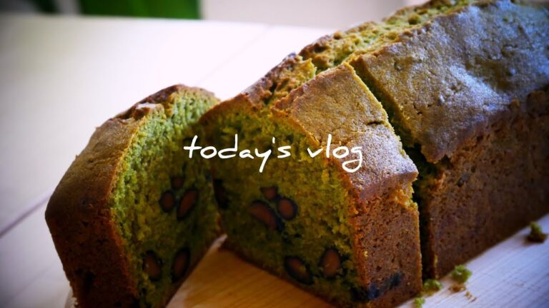 料理vlog/抹茶と黒豆のパウンドケーキ/夫婦2人暮らし