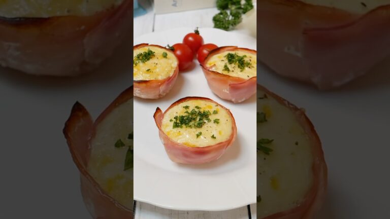 百均のおかずカップで作るハムエッグ#簡単レシピ #recipe #料理 #お弁当