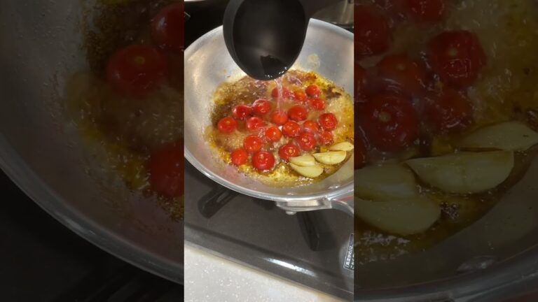 焦がしミニトマトのパスタ, Burned Cherry Tomatoes Pasta
