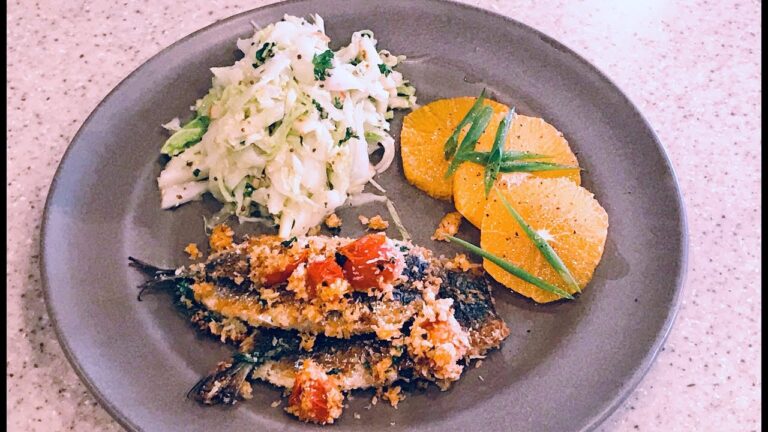 鰯の香草パン粉焼き　魚でワンプレート料理
