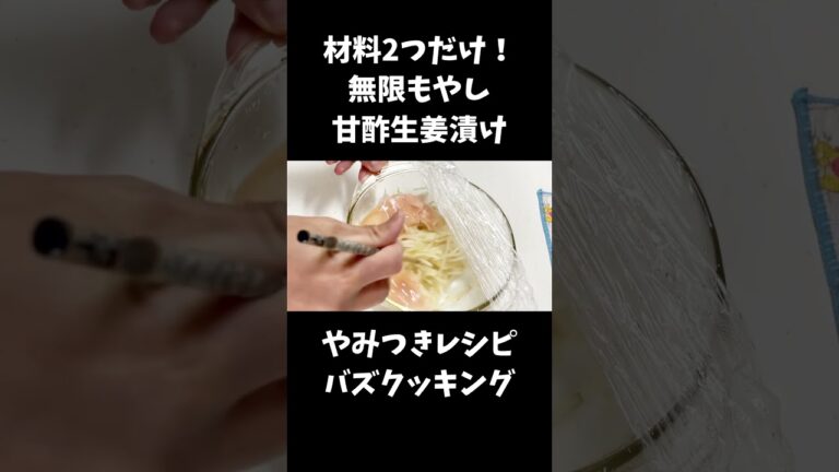 やみつき無限もやし甘酢生姜漬け【30秒cooking】
