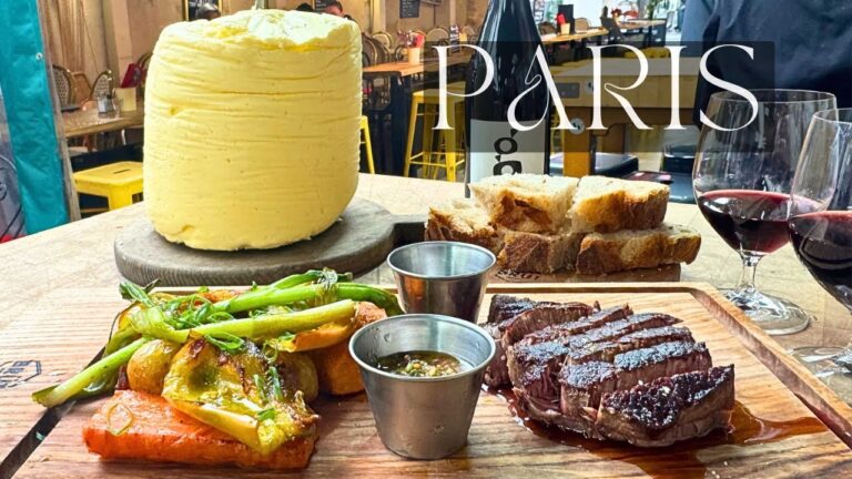 🇫🇷パリ最古のマルシェで極上肉ランチ🍷その場で焼いてくれるお肉&ナチュラルワインで至福のとき