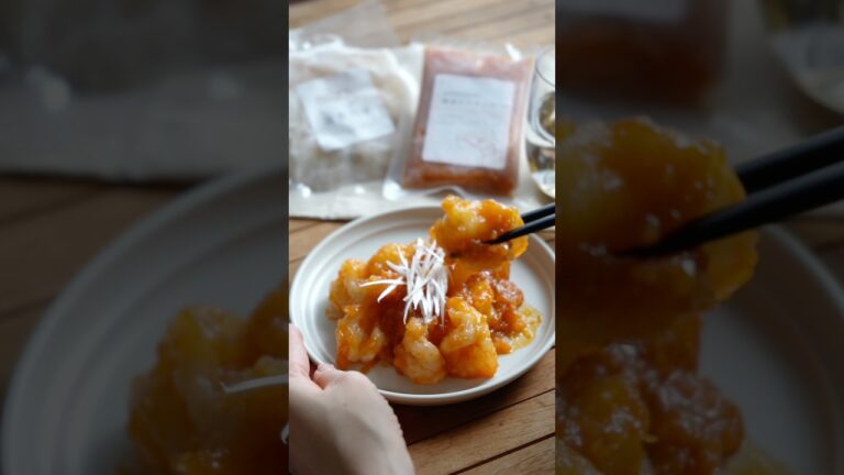 海老乃家のむき海老と、海老チリソースを使った簡単海老チリレシピ　#簡単レシピ #料理  #エビチリ #海老 #海老チリ #おうちごはん #自炊 ▶︎レシピは概要欄へ