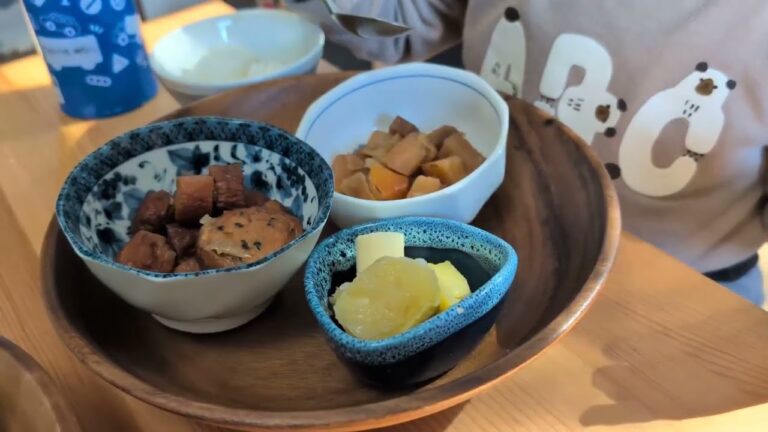 かとさんちごはん/保育園給食/おでん風（ちくわ、さつま揚げ）/根菜煮（人参、じゃがいも、玉ねぎ）/さつまいも/チーズ/白ご飯/家庭的保育室かとさんち/鹿児島市認可外保育施設/ショートステイ里親準備中