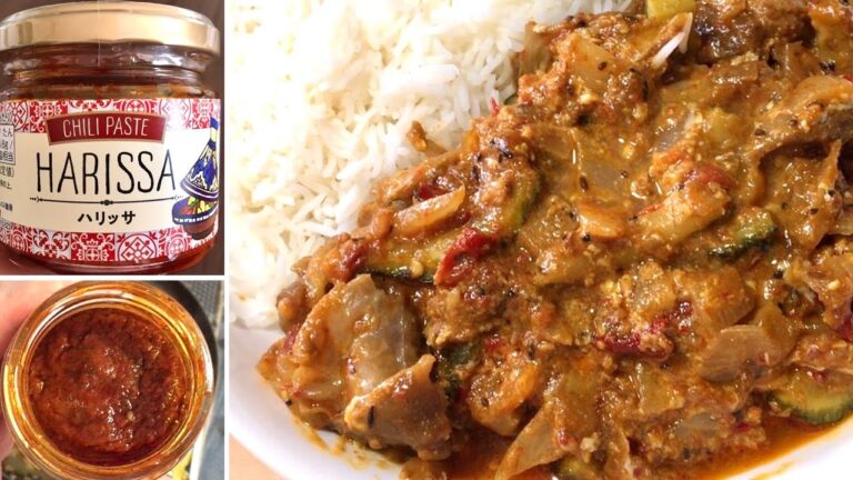 カルディのハリッサ使用•豚ハラミとゴーヤのスパイス炒め Stir Fried Pork Harami and Bitter Gourd with HARISSA