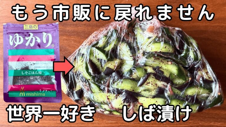 ゆかりで作る【しば漬け】切って1日漬けるだけ！ご飯がすすむ「夏野菜の漬物」きゅうり・なすの大量消費に◎