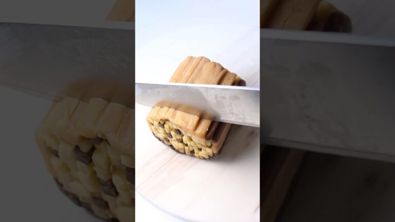 何かわかる？満腹になりそうなアレを作ってみた【アイスボックスクッキー】 #cookies #sweets  #minecraft