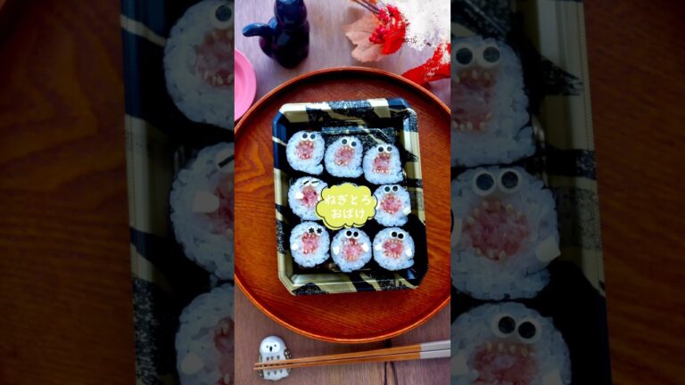 スーパーの海苔巻きでおばけ寿司作ります！#キャラ弁 #簡単レシピ #halloweenfood #寿司 #sushi #halloweenideas #ハロウィン #レシピ#パーティー料理