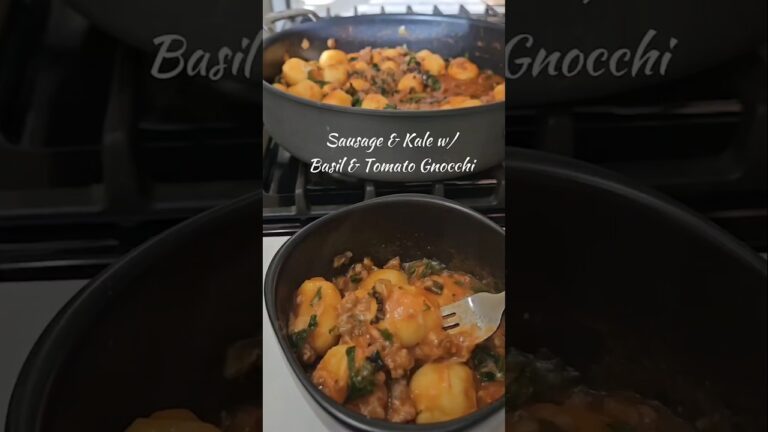 Sausage & Kale with Basil Tomato Gnocchi