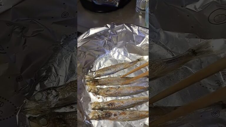 子持ちシシャモ焼いてみた。