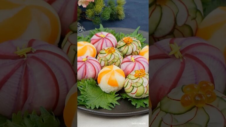 私はこんなに素敵な花を咲かせることができます🌷 #shorts #ひな祭り #手毬寿司