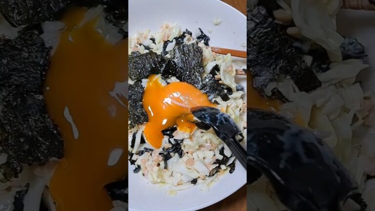 キャベツ納豆サラダ作ってみた。#shorts #簡単レシピ