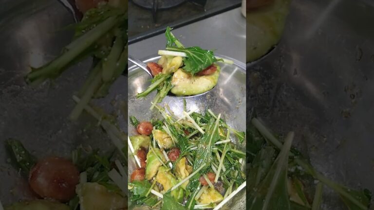 アボカドと水菜の美味しい食べ方#サラダレシピ
