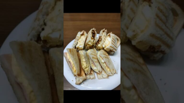 【業務スーパー】1kgたまごサラダで作る絶品ホットサンド3種！たまごハム、からあげ、合体版の作り方