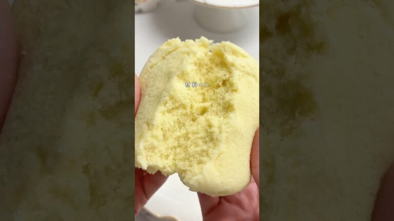 材料4つ混ぜるだけ豆乳蒸しパン🤍