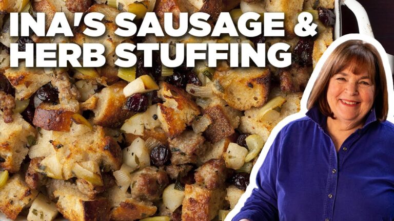 How to Make Ina's Sausage and Herb Stuffing | Barefoot Contessa | Food Network