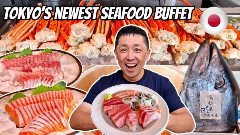 東京最新シーフードビュッフェ！🇯🇵 いろはではカニ、寿司、100種類以上の海鮮料理が食べ放題！